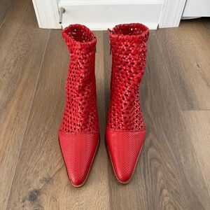 Free People Scarlet Woven Ankle Booties